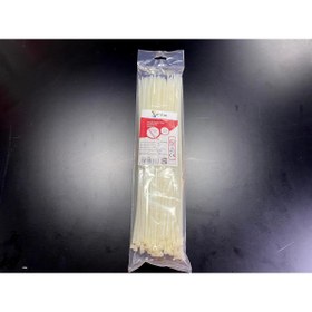 Resim SERN 37cm Beyaz Kablo Bağı 3,6mm Plastik Kelepçe - 100 Adet - Nylon Kablo Düzenleyici 