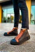 Resim Pabucmarketi Fermuarlı Bağcık Detaylı Erkek Sneaker Bot Siyah Taba Sıyah/taba 
