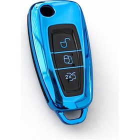 Resim Ford Kuga Aksesuar Anahtar Kılıfı Mavi 