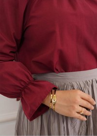 Resim CNG MODA Modaalfabe Kolu Lastikli Tesettür Gömlek 