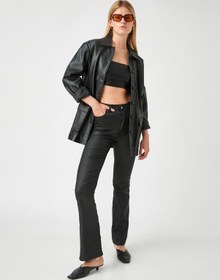 Resim Koton İspanyol Paça Yüksek Bel Kot Pantolon Siyah 3wal40009mw 3WAL40009MW999 Siyah 