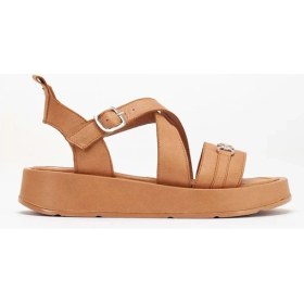 Resim Analin Shoes Kadın Deri Çapraz Bilekten Bantlı Günlük Sandalet - Beyaz 