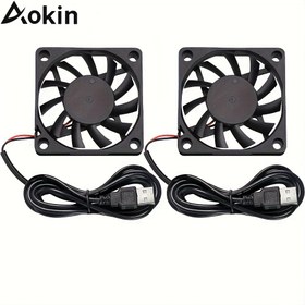 Resim AOKIN 6010 USB ile Çalışan DC Soğutma Fanı PC Bilgisayar Kutusu ve CPU Isıtıcılar için - 5V 60x60x10mm Yüksek Verimli Soğutma Fanı 3-Pin Bağlantı Kablosu ile, CPU Soğutucuları, Isıtıcılar, Elektronik ve Endüstriyel Kullanım için Kompakt Tasarım, Taşınabilir Soğutma Fanı, Isıtıcı Aksesuarı, Şık Metalik Kaplama, Dayanıklı Yapı, Güvenilir Performans, DIY Elektronik, Sağlam İnşaat, Teknoloji Tutkunları, Ev Çalışma Alanı, Kompakt Soğutma, Enerji Verimli Soğutma, Verimli Soğutma Sistemi, Elektronik 