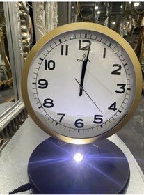 Resim Gold Çerçeveli 30 Cm Yuvarlak Saat Altın 