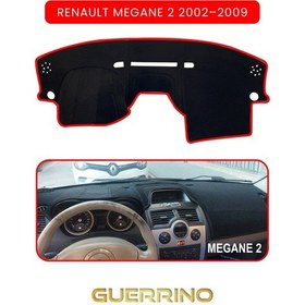 Resim Renault Megane 2 2002 2009 Torpido Koruma Halısı Kırmızı Kenar 