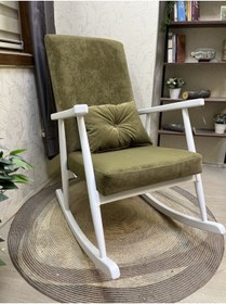 Resim Asedia Trend Lake Yeşil Sallanan Sandalye Dinlenme Emzirme Baba Tv Okuma Koltuğu Babalar Günü Hediyesi 