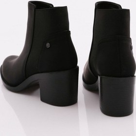 Resim Dgn 4255-2027 Kadin Yanlari Lastikli Topuklu Bot 4255-2027-R1534 Siyah 