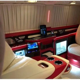 Resim Mops Mercedes Vito Katlamalı Pilise Vip Perde Kumaş 