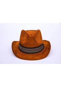 Resim Twingold İsme Özel Süet Kovboy Fötr Şapka - Ab01007 - Taba Taba 
