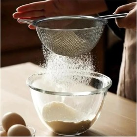 Resim AyrStore Paslanmaz Çelik Pratik 3'lü Çay Süzgeci Sebze Makarna Un Süzgeç 10 12 14 cm 