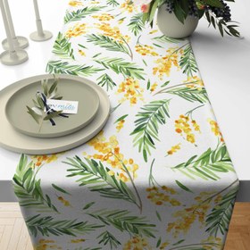 Resim Evmila Mimoza Desenli Runner Modeli - 40x140 cm 