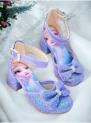 Resim PATİK BEBE Prenses Kız Çocuk Topuklu Mor Ayakkabı 