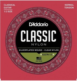 Resim D'addario Ej27N Normal Tension Klasik Gitar Teli 1/2 Boyut 