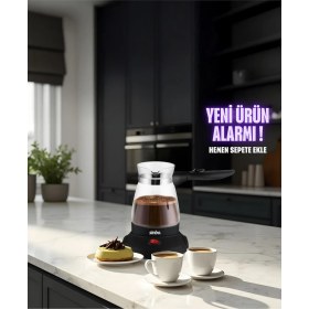 Resim Cam Elektrikli Cezve 500 ml 600 W, Şık ve Pratik Kullanım 
