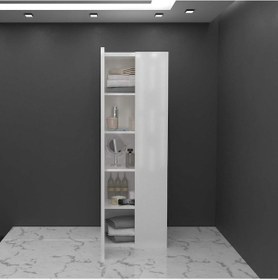 Resim • Çok Amaçlı Mutfak Dolabı 5 Raflı Dolap 2 Kapaklı Kiler Dolabı TLPD02S 