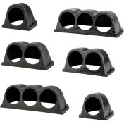 Resim Willowhaven 52mm 2 Gözlü Siyah Karbon Gösterge Tutucu Universal Sağ Sol Direksiyon 