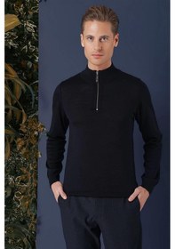 Resim Tr 861 Slim Fit Lacivert Klasik Triko Lacivert 