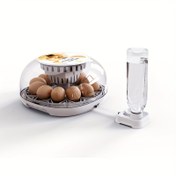 Resim Otomatik Yumurta Çevirme ve Sıcaklık Kontrolü ile 12'li Yumurta Inkübatörü, Civciv, Ördek, Yaban ördeği, Kaz Yumurtaları ve Kuş Yumurtaları için Otomatik Sulama, Endüstriyel Bilimsel Laboratuvar Ekipmanları, 220V-240V Güç Kaynağı, Avrupa Fişi 