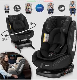 Resim Elele Modenafix 360 Dönebilen İsofixli Oto Koltuğu 0-36 Kg Siyah 