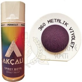 Resim Akçalı Metalik Viyolet Mor simli Sprey Boya 400 ML - 360 