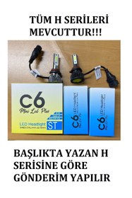 Resim OEM H4 Led Zenon C6 Mini Led Xenon Ampul 12800 Lümen Beyaz Renk 6000 Kelvin Şimşek Etkili 