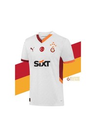 Resim Galatasaray Lisanslı Kişiye Özel 2024/25 5 Yıldızlı Beyaz Deplasman Forma Hediyelik Ahşap Kutulu Beyaz 