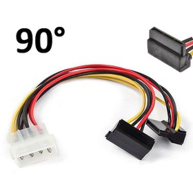 Resim 90° Sata Power Splitter Kablo 2Li - L Model-Sata Çoklayıcı Kablo 