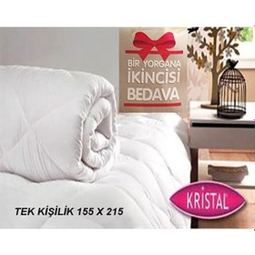 Resim Kristal By Taç Taç Kristal Tek Kişilik Yorgan Ikincisi Bedava Taç Kristal Yorgan 155X215 Cm 