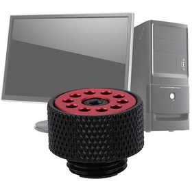 Resim Tenfowee Hpqf-s1a Otomatik Vantilatör, Bilgisayar Su Soğutma Sistemi İçin Basınç Çıkartma, Bakır Malzeme, Kolay Kurulum Siyah+kırmızı 