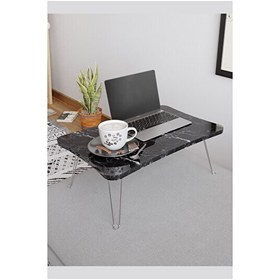 Resim Zuesse Dizayn Taşınabilir Katlanır Yatak Koltuk Üstü Hasta Servis Laptop Bilgisayar Çalışma Sehpası Siyah 