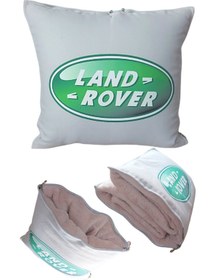 Resim Genel Markalar Land Rover Baskılı Battaniyeli Yastık Opsiyonel Kırlent 