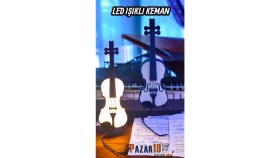 Resim LED Işıklı Dekoratif Keman 