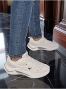 Resim WALKWAY Beyaz Fileli Hafif Esnek Memory Foam Erkek Spor Ayakkabı Tirispol M 