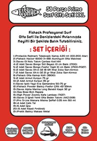 Resim Fishack 38 Parça Surf Prime Deniz Olta Seti XXL - 4.20MT / 100-200GR 