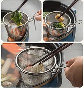 Resim Gsycle Fritöz Sepeti, Paslanmaz Çelik Yuvarlak Sepet Fransız Kızartma Sepeti, Saplı ve Dinlenme Kancalı, Fransız Cipsleri için Baharatlı Güveç 