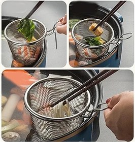 Resim Gsycle Fritöz Sepeti, Paslanmaz Çelik Yuvarlak Sepet Fransız Kızartma Sepeti, Saplı ve Dinlenme Kancalı, Fransız Cipsleri için Baharatlı Güveç 