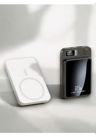 Resim Apple Uyumlu iPhone Ve Diğer Cihazlarla 22.5w Kablosuz Şarj Powerbank Çok Renkli 