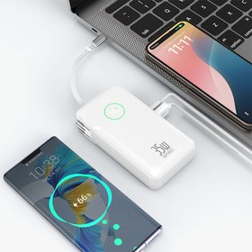 Resim Wiwu Wi-p049 Noble Serisi Type-c Kablolu Dijital Led Göstergeli Powerbank Pd 35w 10000mah Gri 