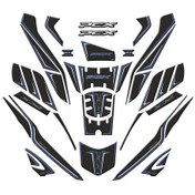 Resim Gogo Tank Pad 005 37 Parça Honda Pcx 125 2025 Siyah Mavi Beyaz 