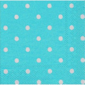 Resim Roll Up Peçete 33x33 Açık Mavi Puantiyeli 20'li 