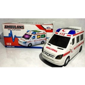 Resim Kardelen Pilli Ambulans Büyük Boy Sesli Işıklı Ambulans 