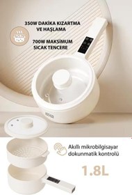 Resim Çok Amaçlı Elektrikli Tencere | 700W | 1.8L | Buharlı ve Yağda Pişirme Özellikli 