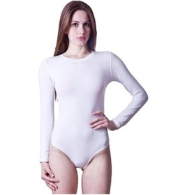 Resim 3 Adet Dono Bayan Likralı Uzun Kollu Çıtçıtlı Body 2340 Beyaz 