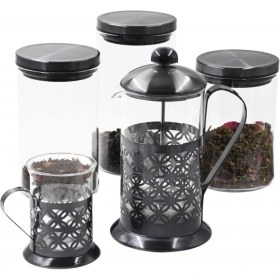 Resim UltraMint French Press Seti, 5 Parça, Şık ve Fonksiyonel Kahve Demleme Seti 