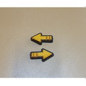 Resim Mini Ok Yönlü Sarı Reflektör Yapışkanlı 2 Adet Plastik 