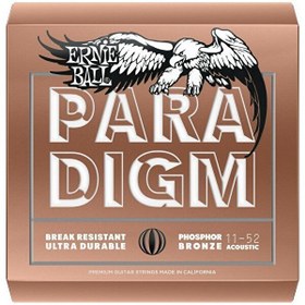 Resim Ernie Ball P02078 Paradigm Light Fosfor Bronz 11-52 Akustik Gitar Tel Seti 