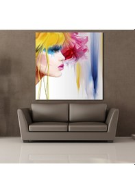 Resim Sarı Saçlı Kız Temalı Kanvas Tablo 30x30cm 