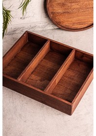 Resim Snippy Holdy Küçük - Çekmece İçi Kaşıklık Kepçelik Düzenleyici 3 Bölmeli Çekmecelik Ahşap 