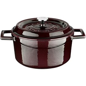 Resim Lava Trendy Premium Serisi Demir Döküm 20 CM Majolika Mor Derin Tencere 