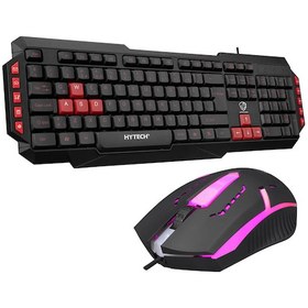 Resim Hytech Hyk-46 Gamy Combo Siyah Usb Kırmızı Tuşlu Q Gaming Oyuncu Klavye + Mouse Set 